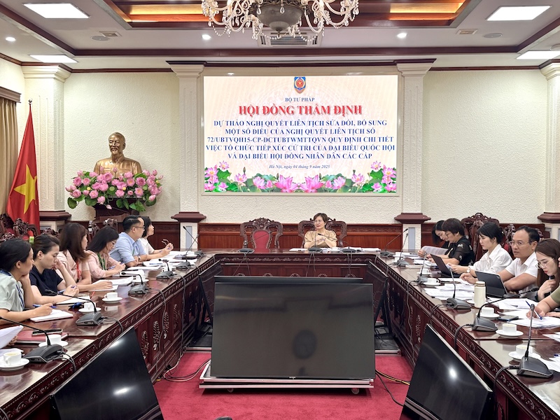 Thẩm định dự thảo Nghị quyết liên tịch về tổ chức tiếp xúc cử tri